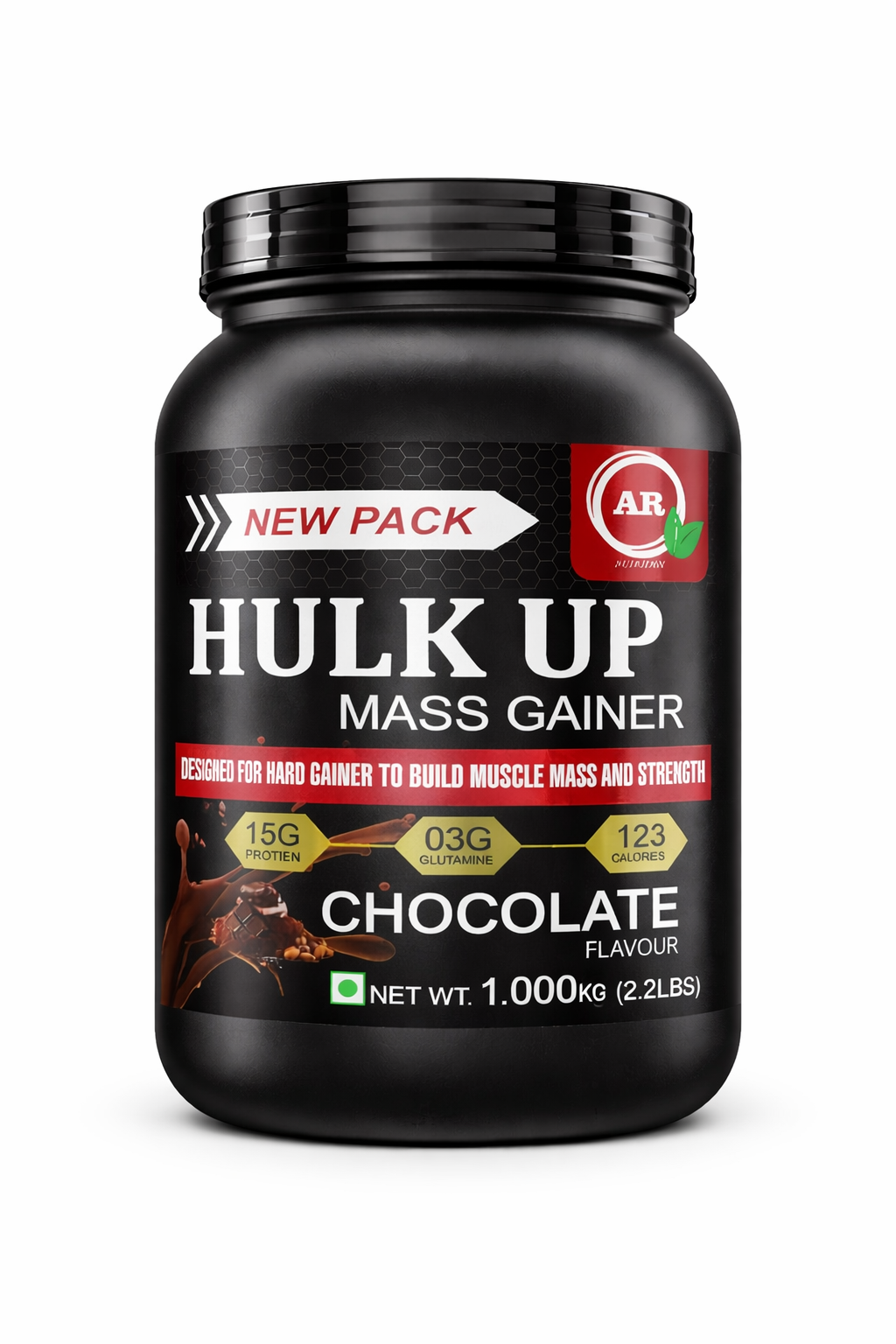 AR Nutrition Hulk Up Mass Gainer | Weight Gainer for Men & Women | High Protein Muscle Builder | Chocolate | Fast Weight Gain Supplement